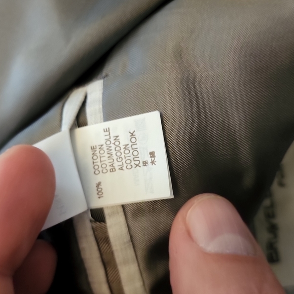 Brunello Cucinelli deconstructed tan peak lapel summer sport coat, 54R - Picture 13 of 14